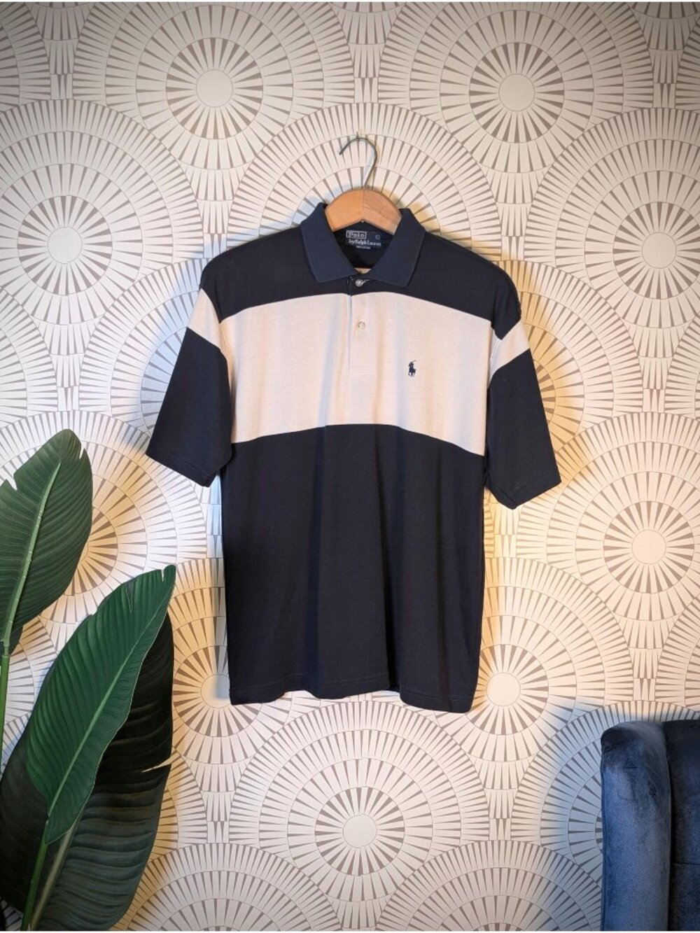 1990's Vintage Polo Ralph Lauren Color Block Shirt | Men's Size L